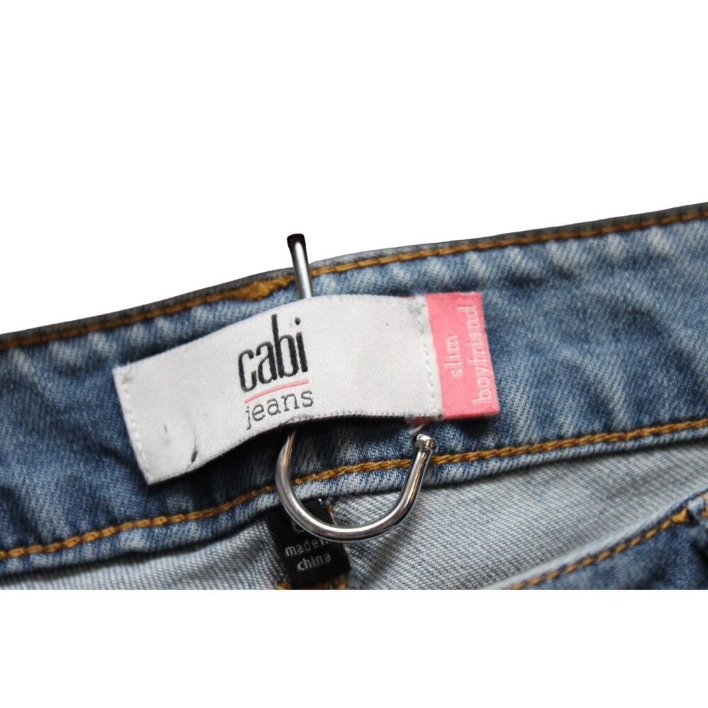 Cabi Jeans Size 6 Mojave Slim Boyfriend Distressed Stretch Denim Style # 5165 - Picture 8 of 13